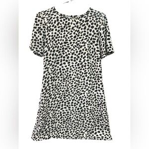 Ann Taylor Black, Brown and White Polka Dot Dress